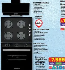 GOODWEST SİYAH CAM ANKASTRE SET 3'LÜ